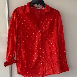Old Navy Red and White Classic Shirt